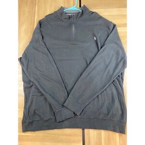 Polo Ralph Lauren Men Black Quarter Zip Long Sleeve Pullover Shirt 3XL Tall